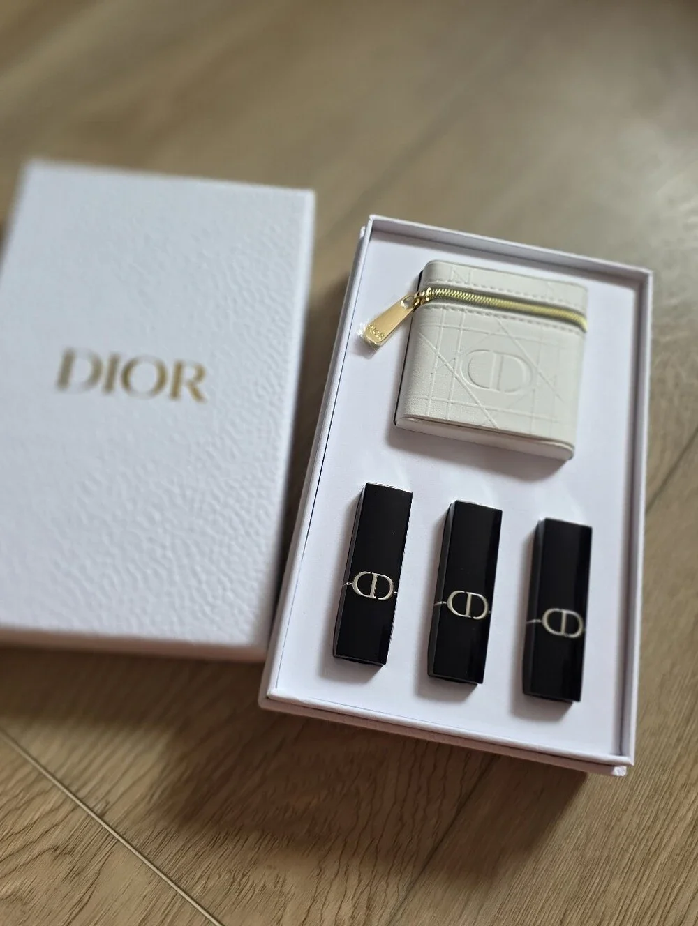 Dior Holiday limited edition Trio Rouge Dior Gift Set W Keychain Mini Vanity